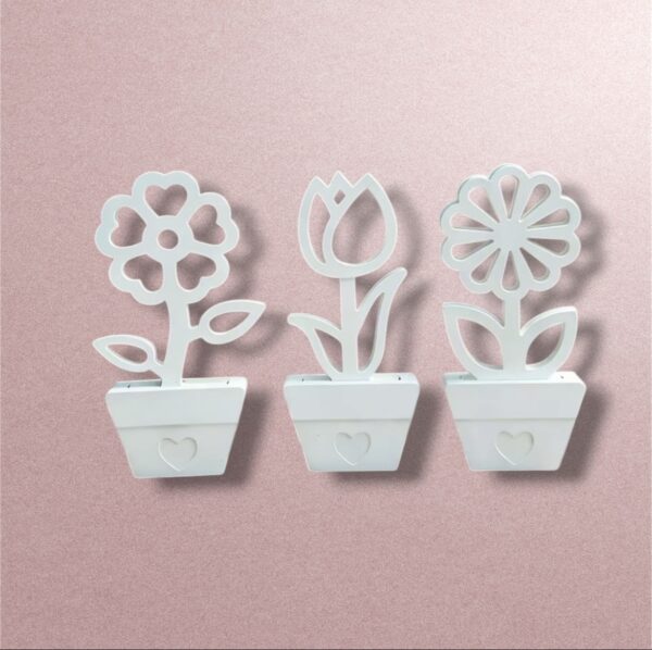 Flowers in Pots Set of 3